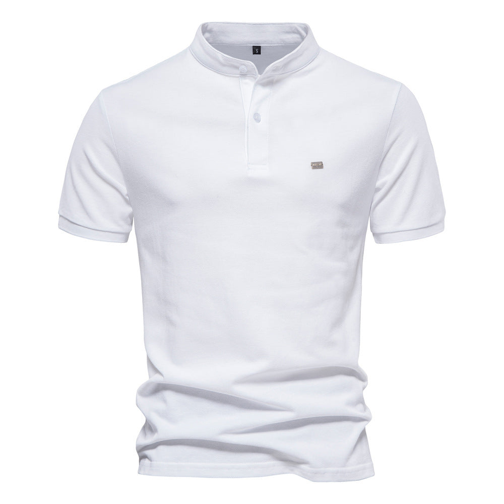Men's Fashion Pure Cotton Stand Collar Sports Top