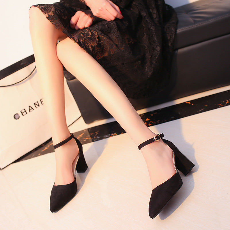 Women's pointed toe and heel strap Sandals