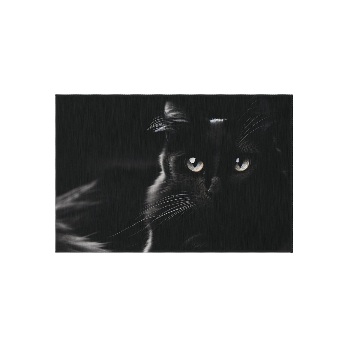 Cozy Black Cat Outdoor Rug - Perfect for Cat Lovers & Outdoor Decor