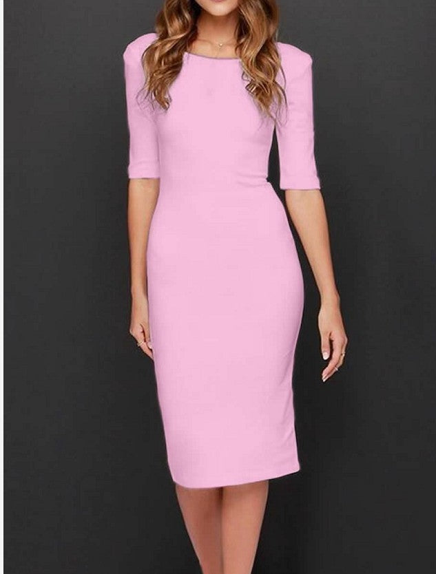 Summer Style Solid Color Halter Dress