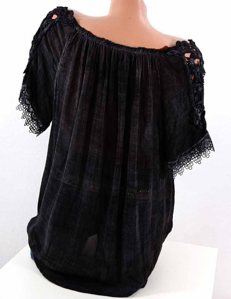 Women's Translucent Off shoulder Short-sleeve blouse