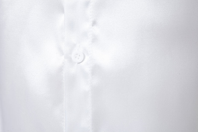 Men's Solid Color Glossy Shirt