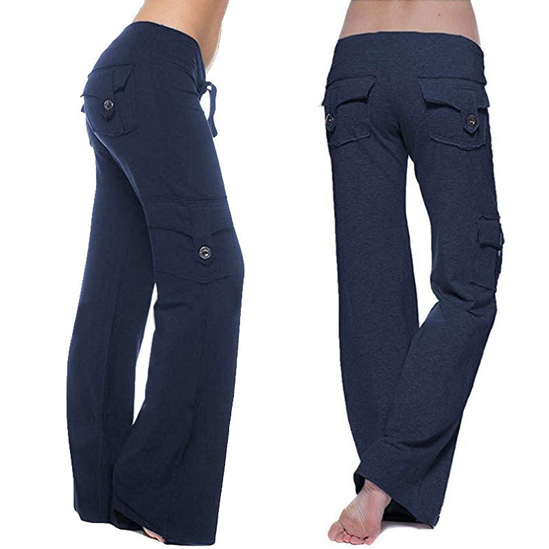 Women's flared pants with pockets