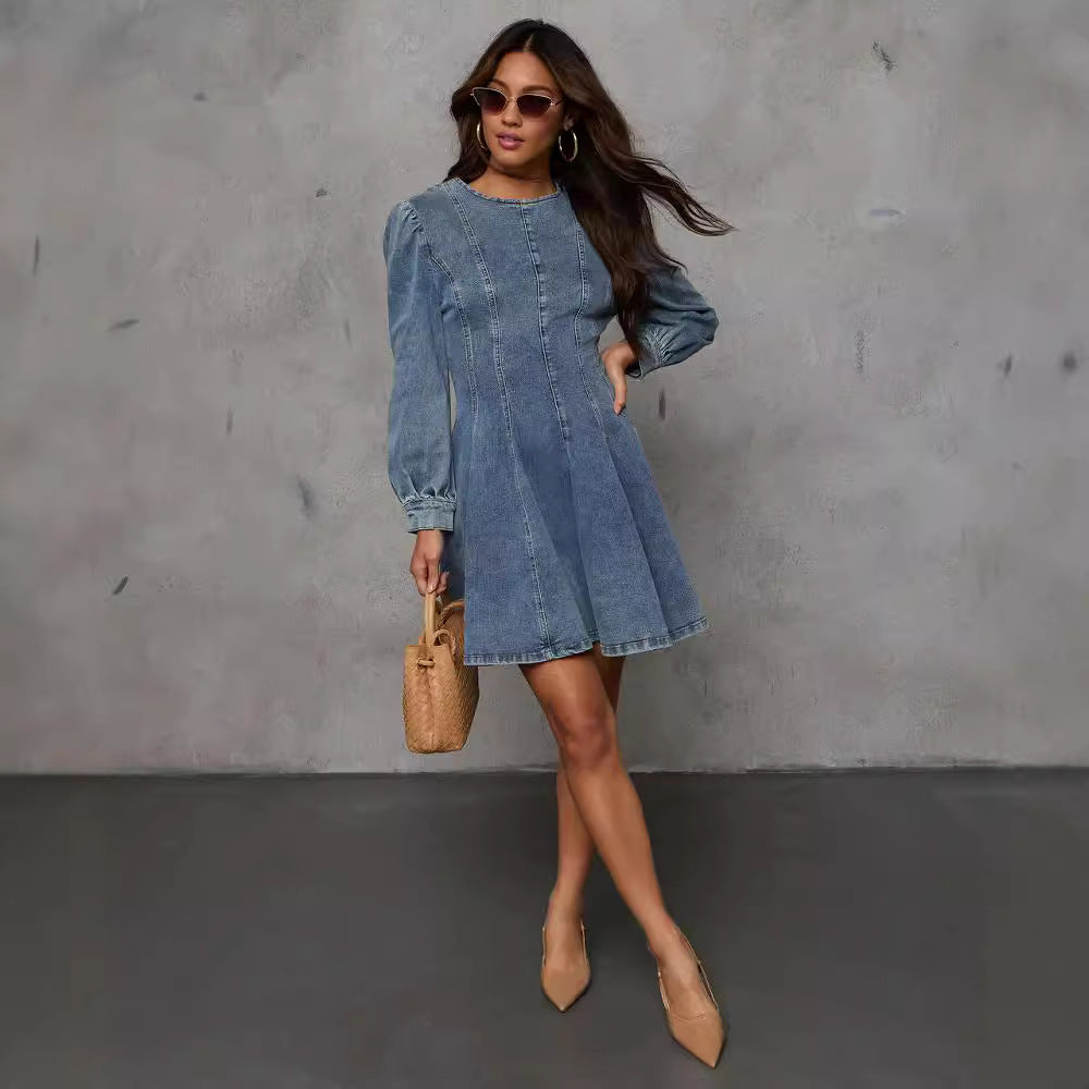 Women's Denim Long Sleeve Dress