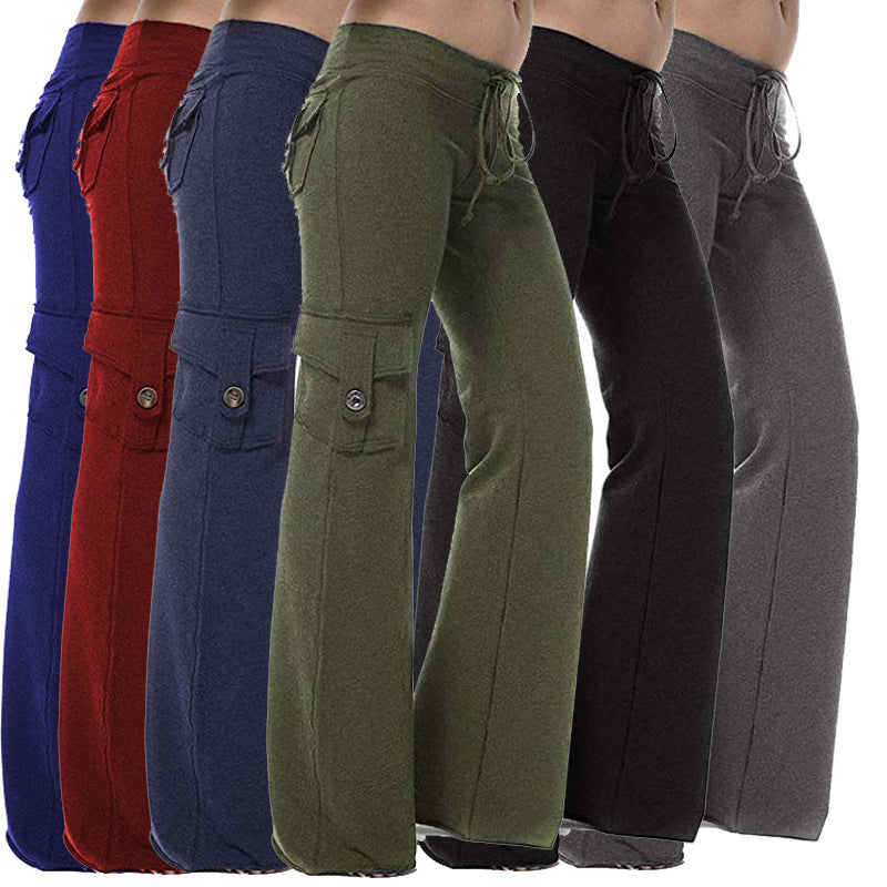 Women's flared pants with pockets