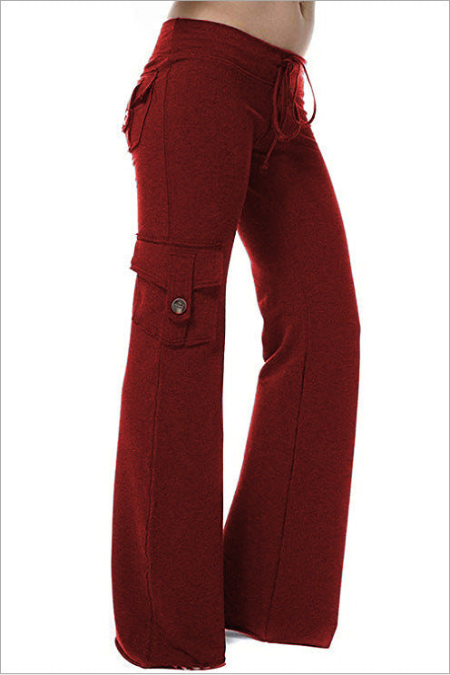 Women's flared pants with pockets