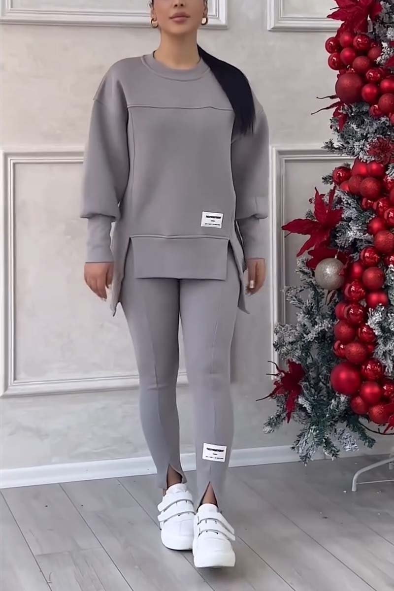 Women's Long-sleeve Printed Sweater Leggings Suit