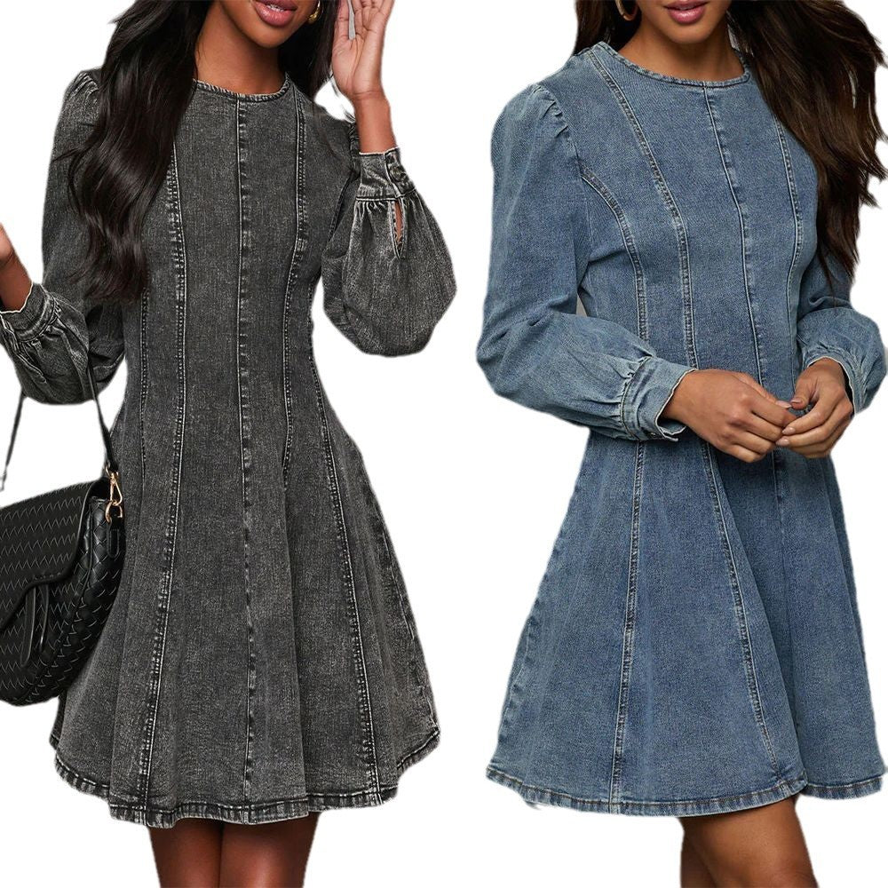Women's Denim Long Sleeve Dress