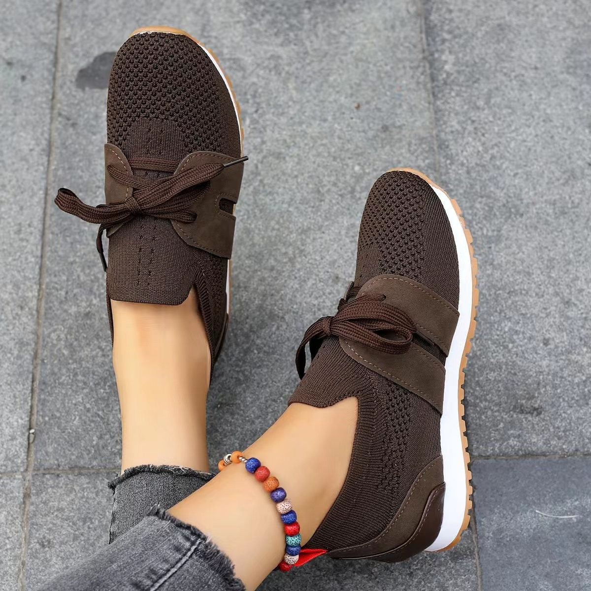 Lace Up Mesh Women Casual Breathable Walking Shoes