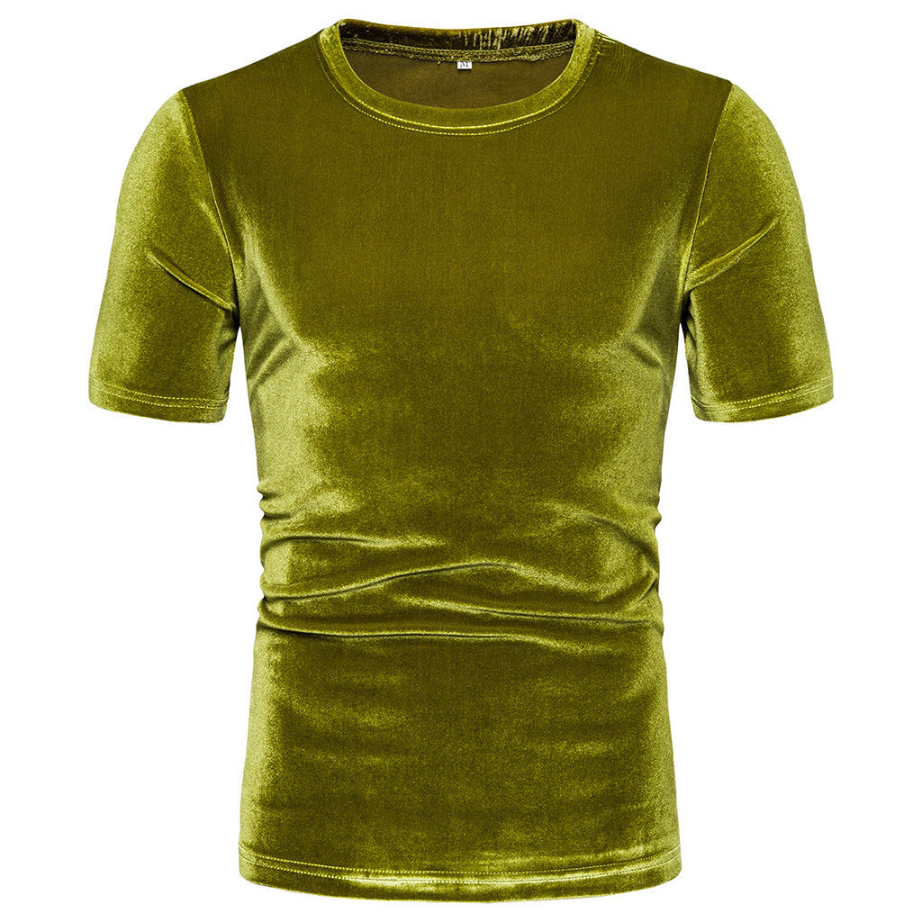 Men's Solid Color Short-sleeved T-shirt