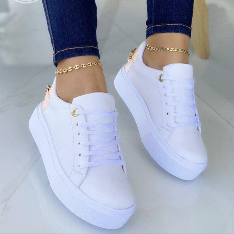 Casual Women's White Sneakers