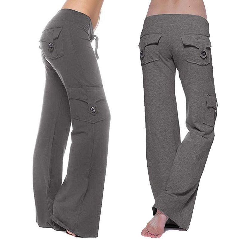 Women's flared pants with pockets