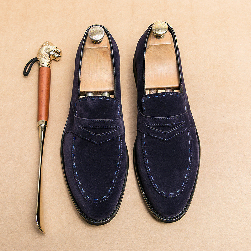 Pointed Casual British Suede Loafers