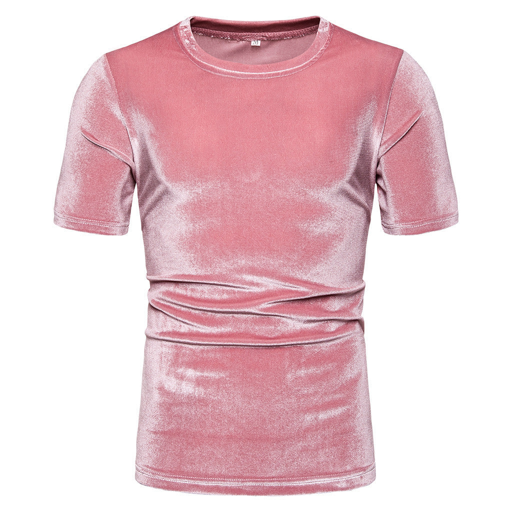 Men's Solid Color Short-sleeved T-shirt