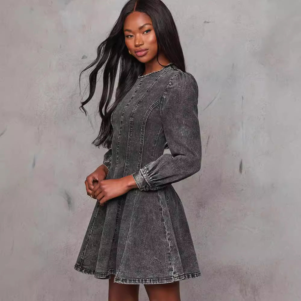 Women's Denim Long Sleeve Dress