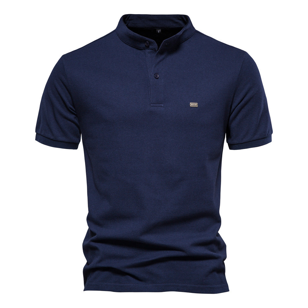 Men's Fashion Pure Cotton Stand Collar Sports Top