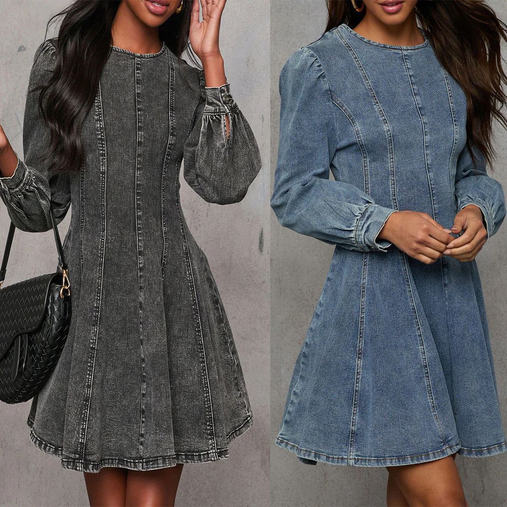 Women's Denim Long Sleeve Dress