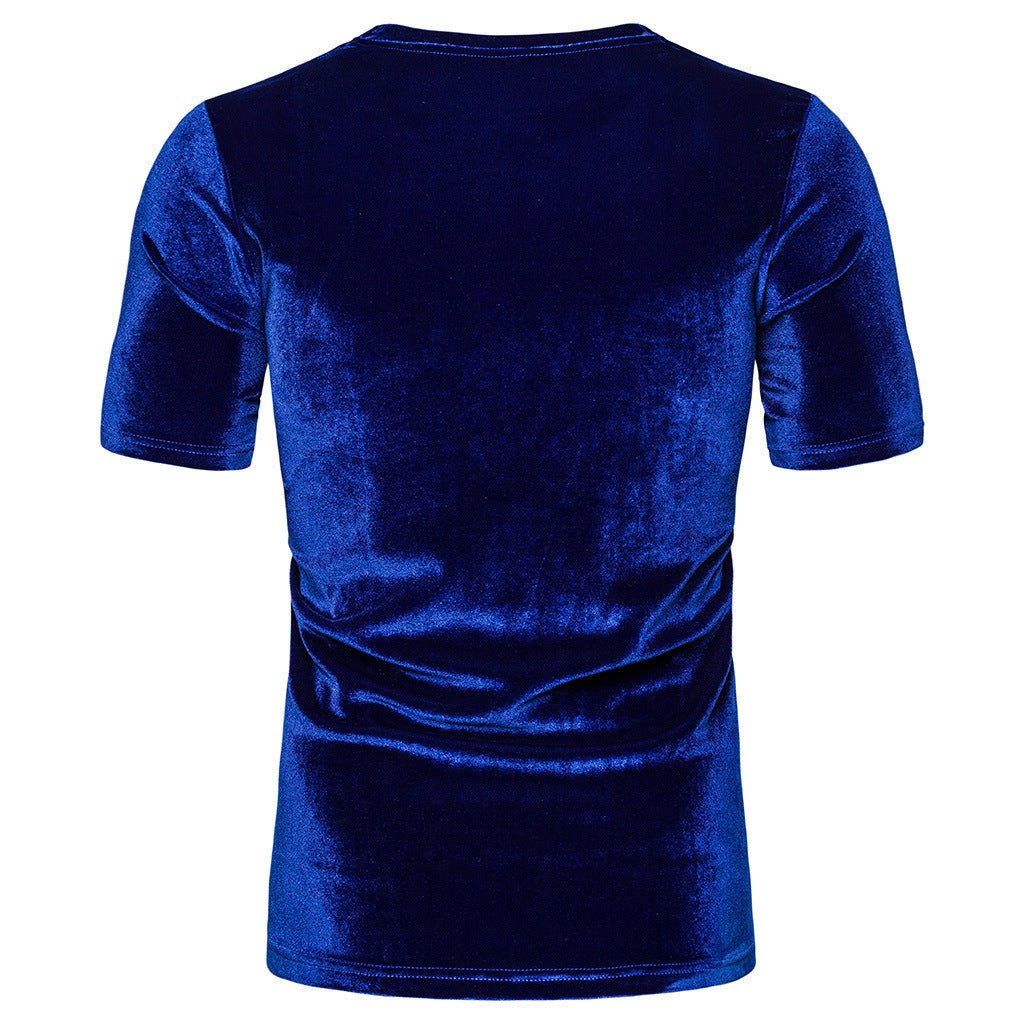 Men's Solid Color Short-sleeved T-shirt