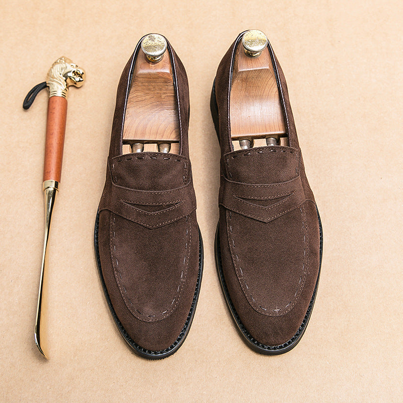 Pointed Casual British Suede Loafers
