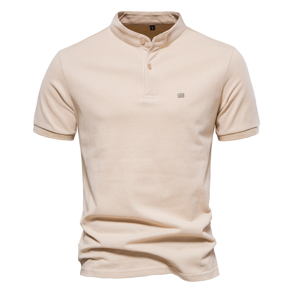 Men's Fashion Pure Cotton Stand Collar Sports Top