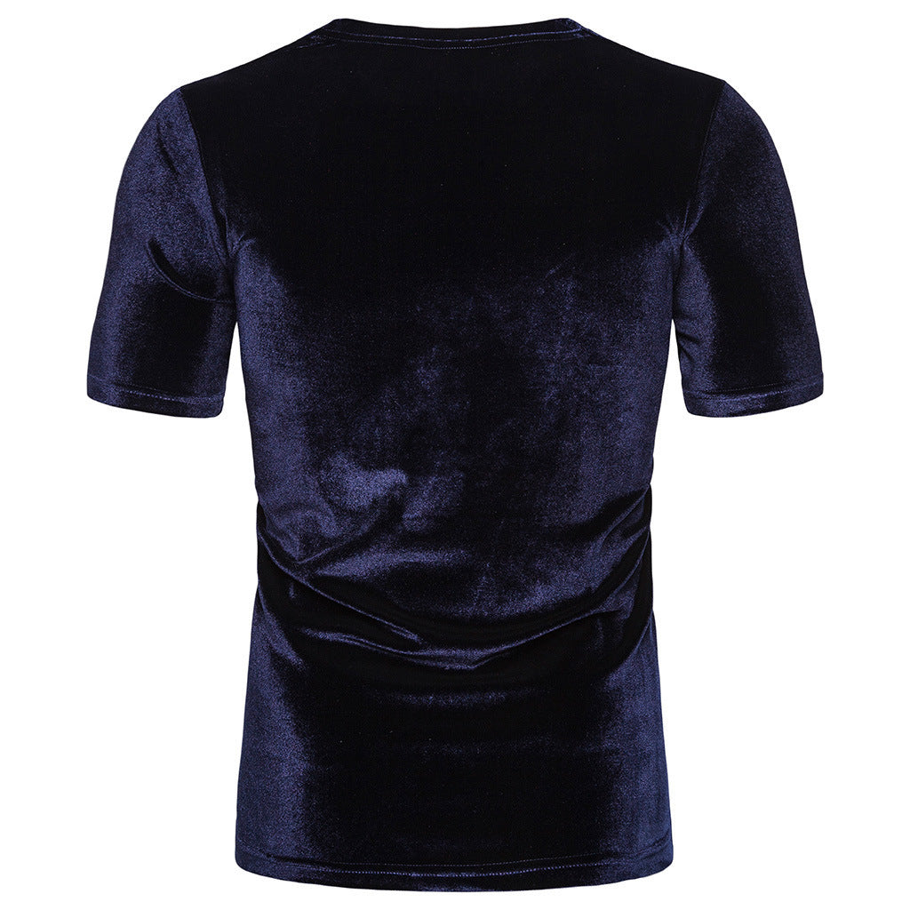 Men's Solid Color Short-sleeved T-shirt