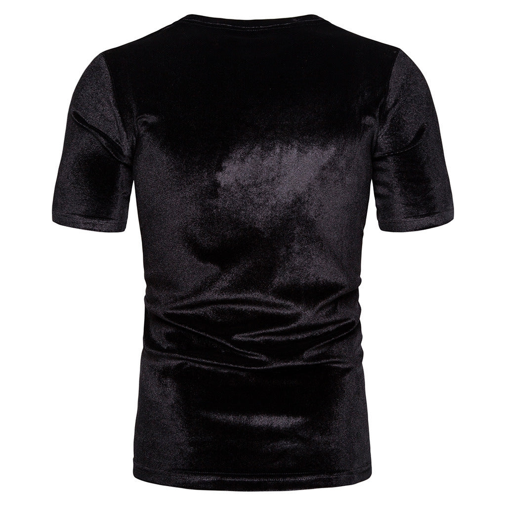 Men's Solid Color Short-sleeved T-shirt