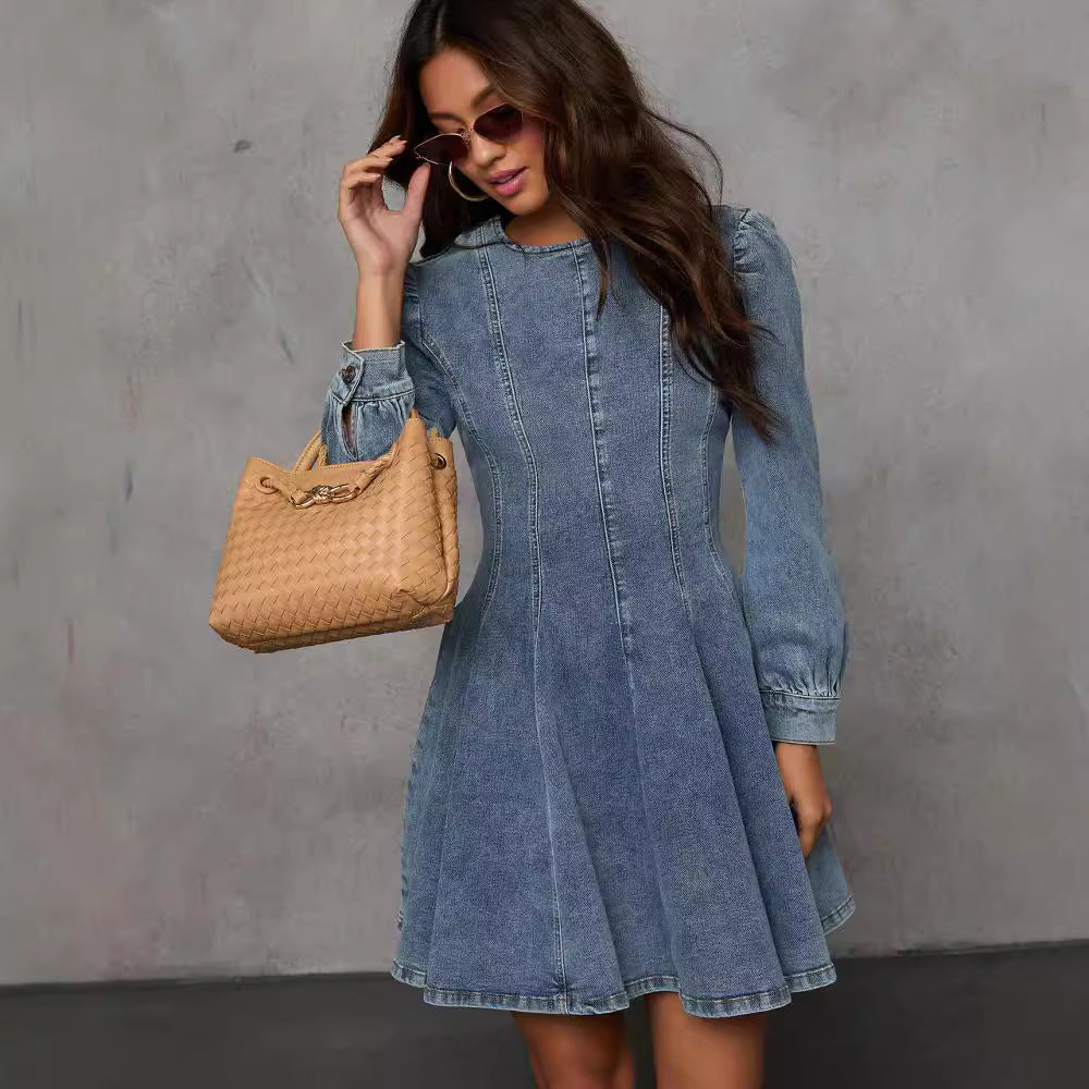 Women's Denim Long Sleeve Dress