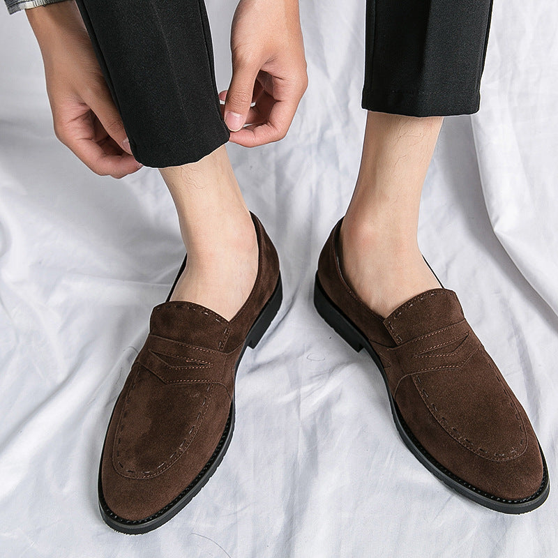 Pointed Casual British Suede Loafers