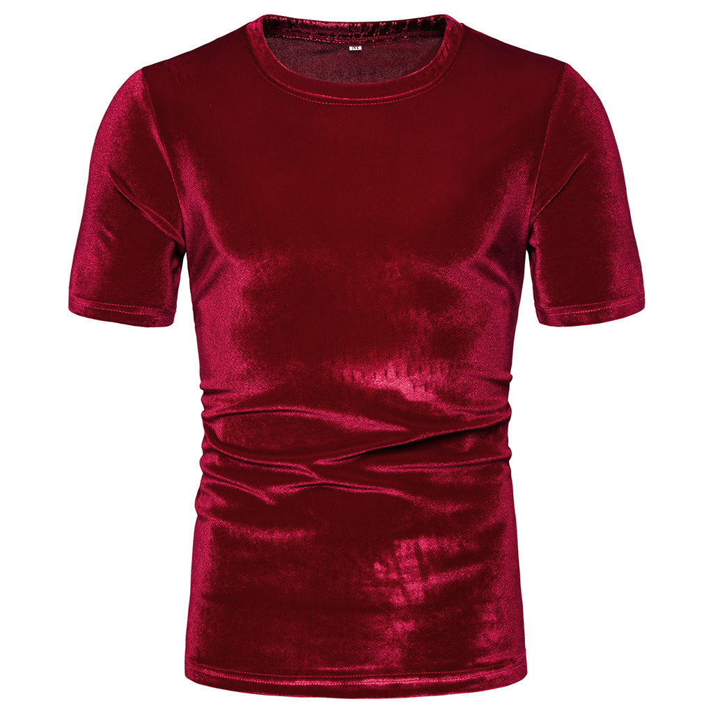 Men's Solid Color Short-sleeved T-shirt