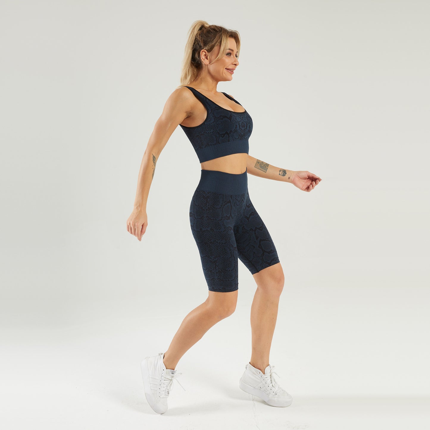 Seamless Snake Pattern Sports Fitness Yoga Set