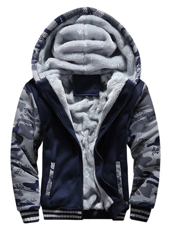 Camouflage men's hooded jacket