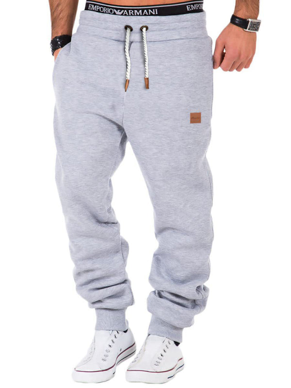 Men's elastic waist sports casual jogger pants