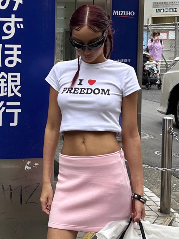 Women’s New Street-Style Cropped Short-Sleeve T-Shirt
