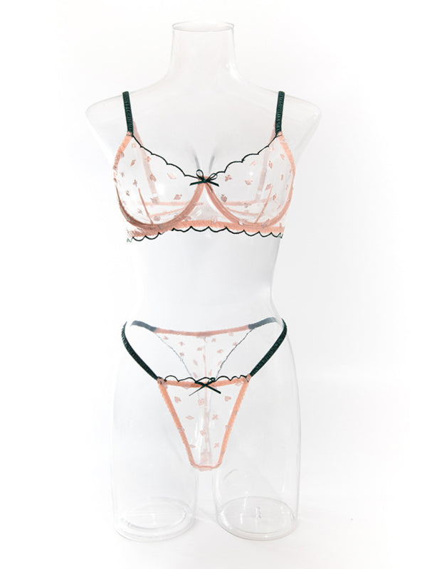 Transparent Bra & Thong Set