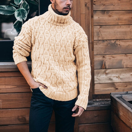 Diamond twisted knit sweater