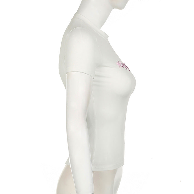Rhinestone Slim Top For Women