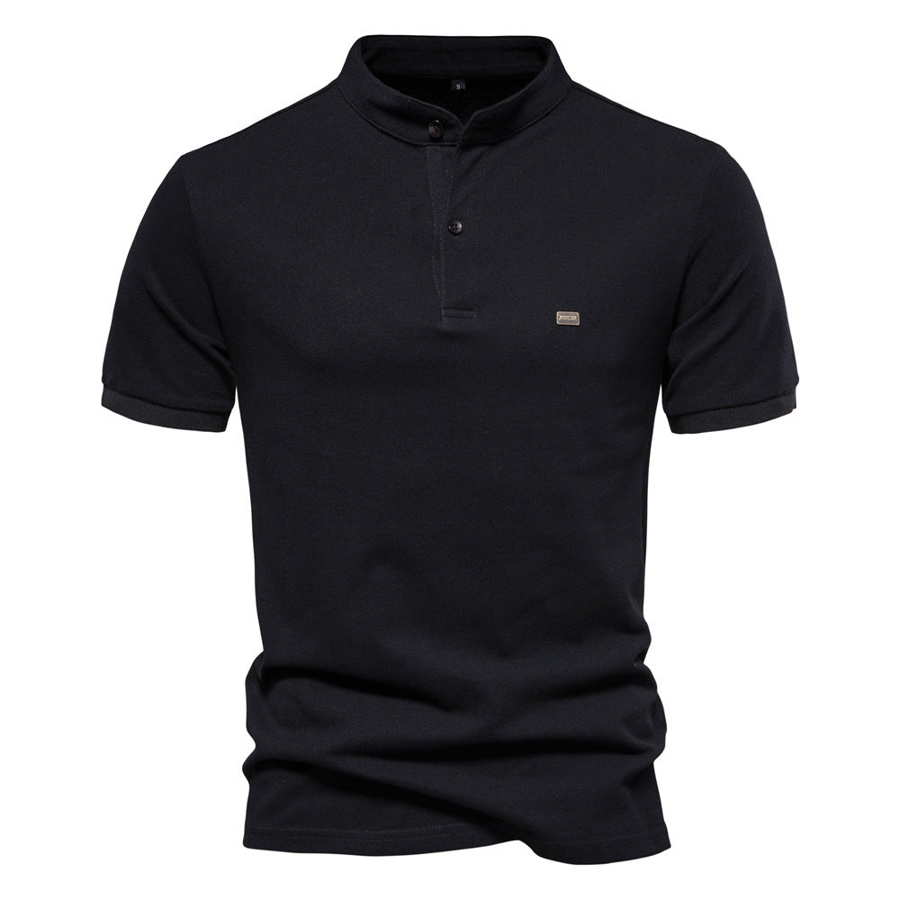 Men's Fashion Pure Cotton Stand Collar Sports Top
