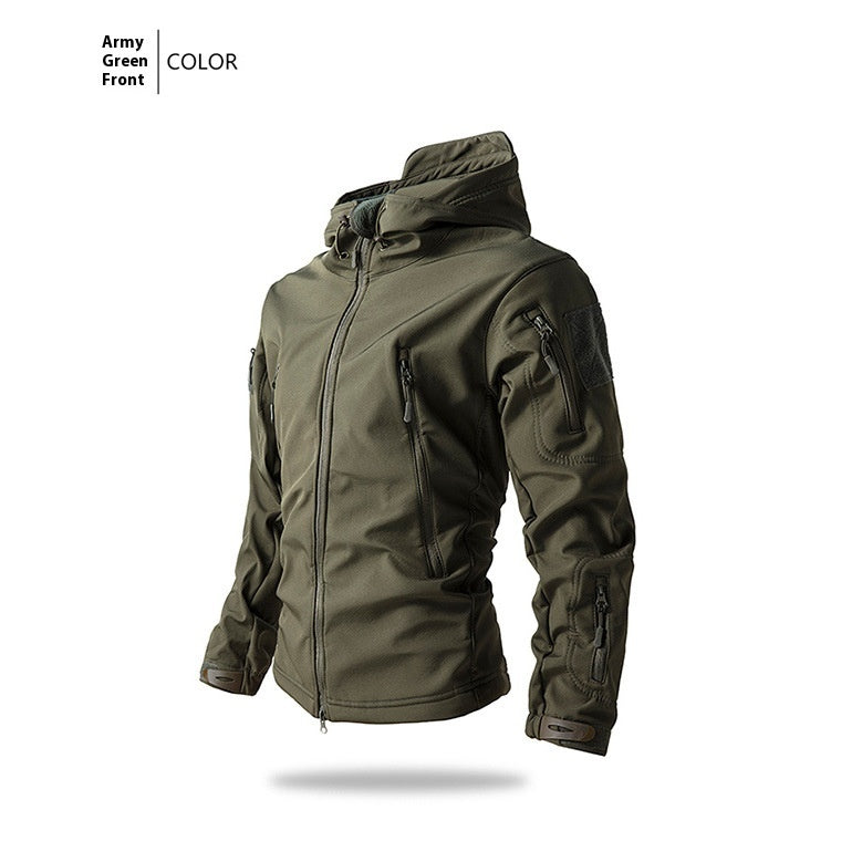 Outdoor Soft Shell Fleece Autumn And Winter Windproof, Waterproof And Breathable Warm Three-in-one Coat