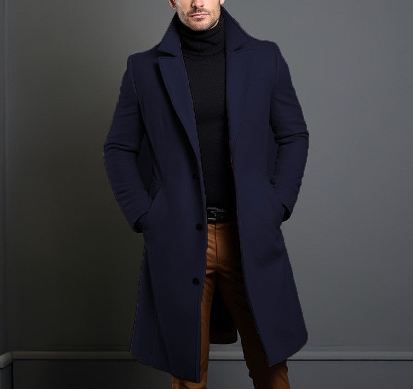 Men's Mid-length Trench Coat