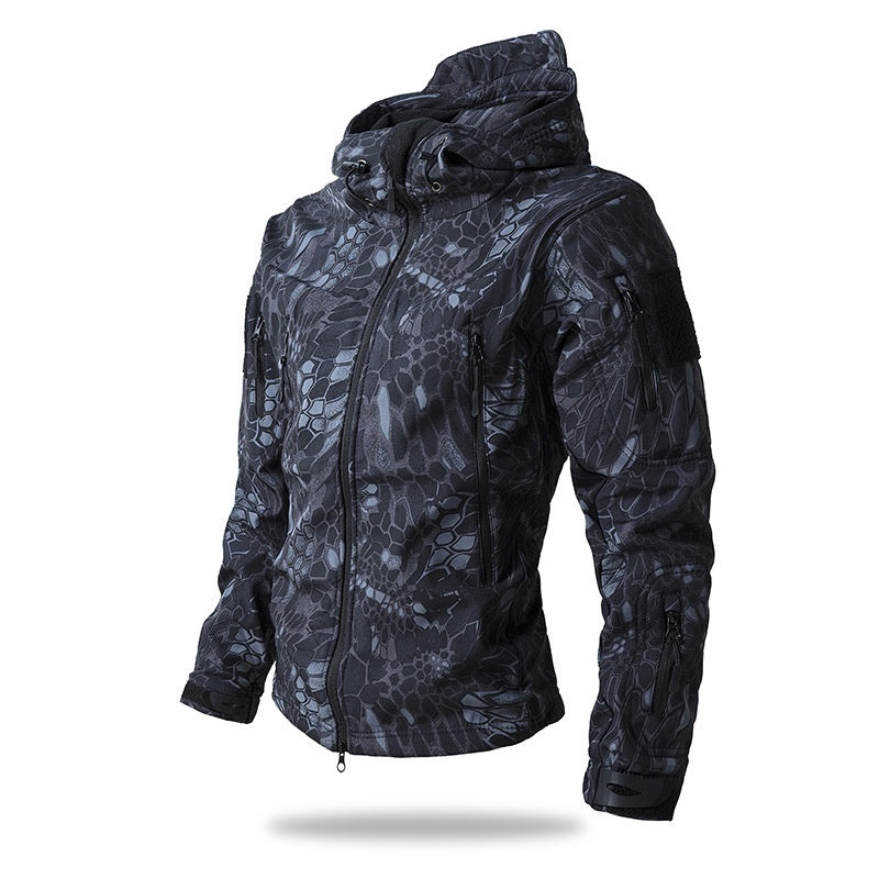 Outdoor Soft Shell Fleece Autumn And Winter Windproof, Waterproof And Breathable Warm Three-in-one Coat