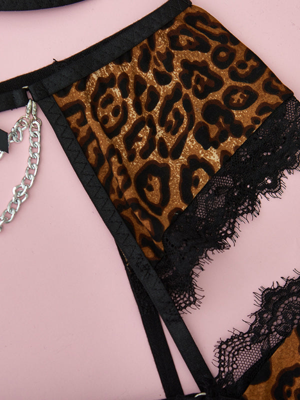 Women's  Lace Mesh Perspective  Lingerie Set