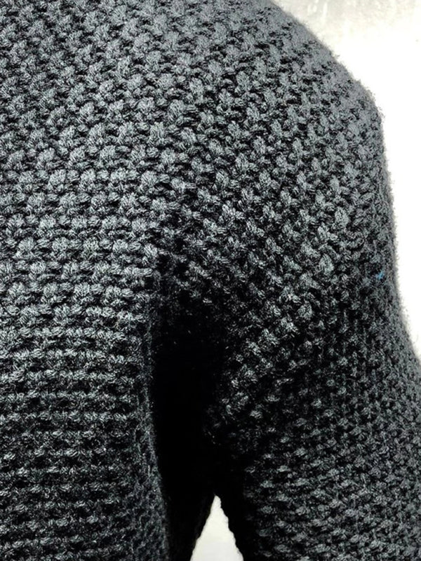 Solid Color Mid-Length Loose Cardigan Knitted