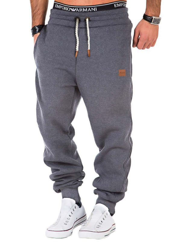 Men's elastic waist sports casual jogger pants