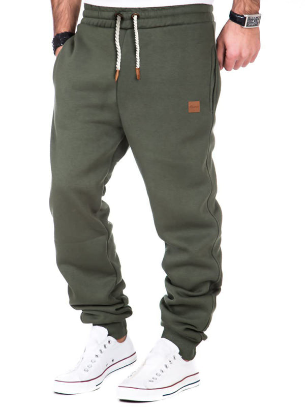 Men's elastic waist sports casual jogger pants