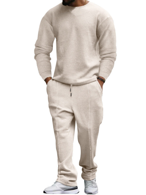 Men's long-sleeved trousers round-neck casual suit