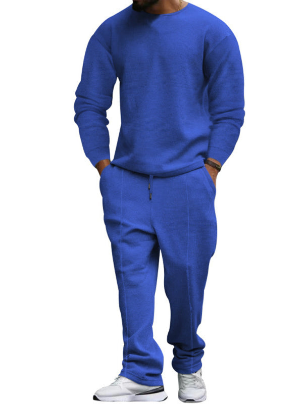 Men's long-sleeved trousers round-neck casual suit