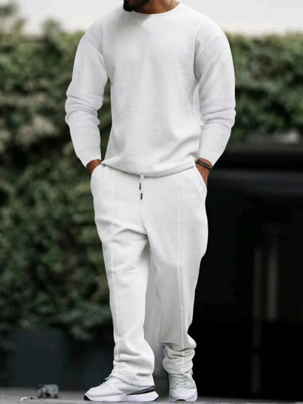 Men's long-sleeved trousers round-neck casual suit