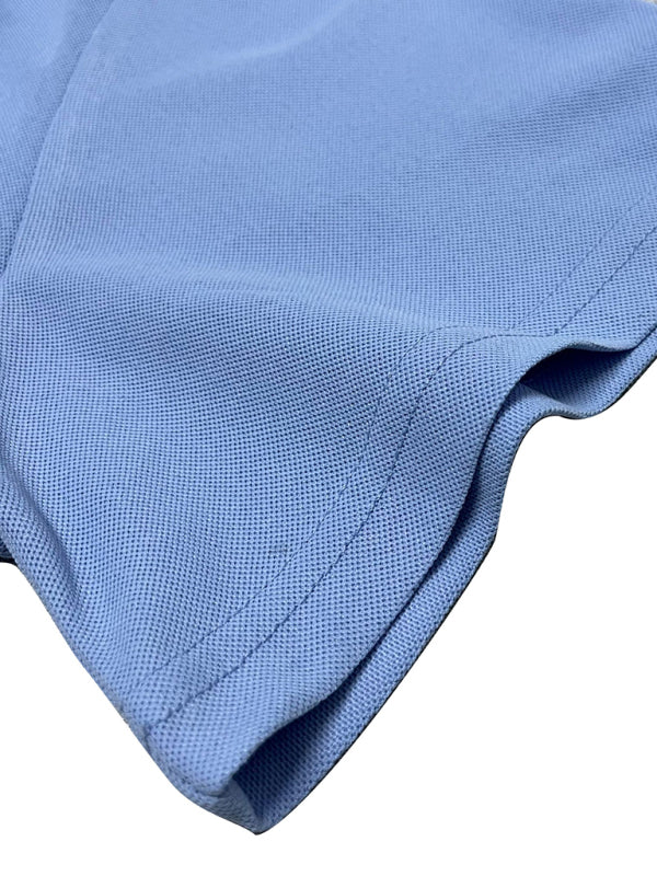 Men’s Casual Color-Block Short-Sleeve Polo Shirt with Lapel Collar