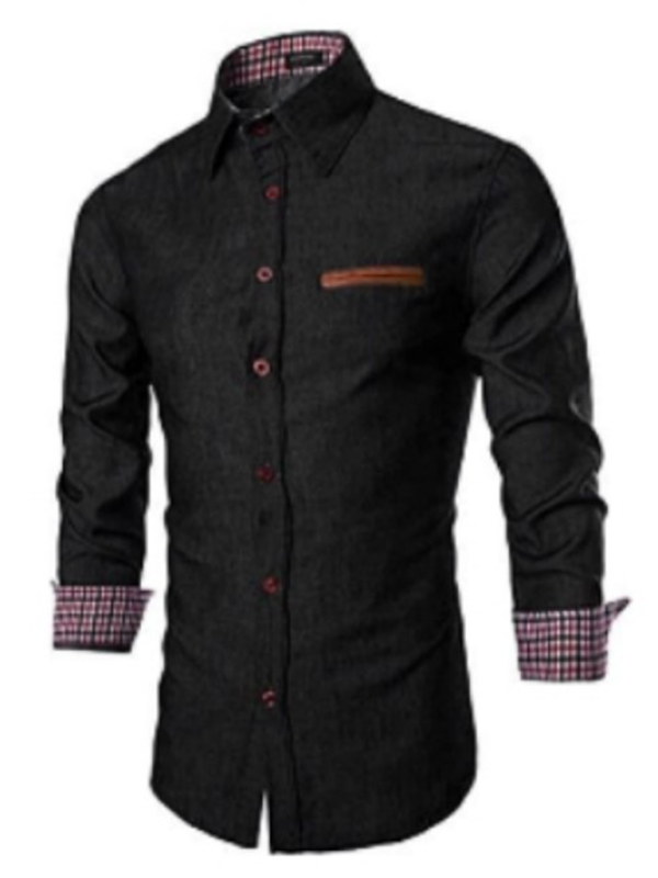 Men's Casual  Pocket Patchwork Long Sleeve Shirt
