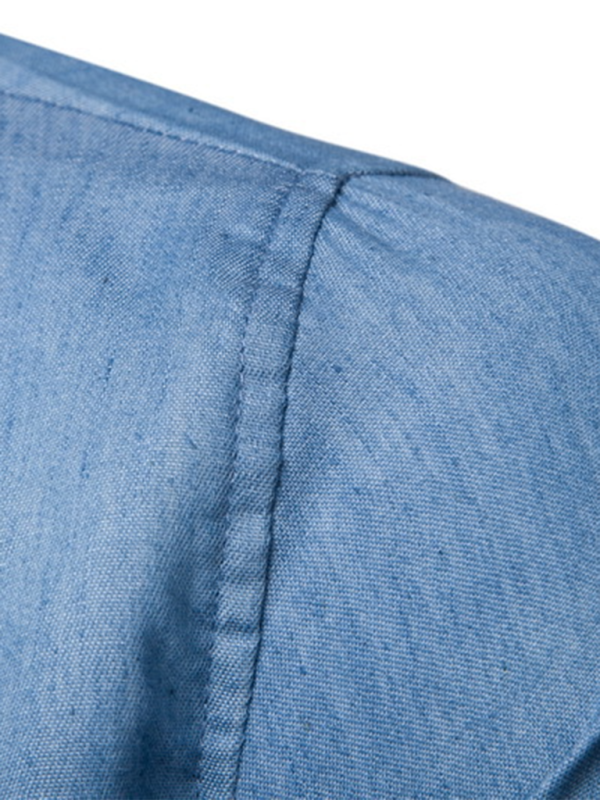 Men's Casual  Pocket Patchwork Long Sleeve Shirt